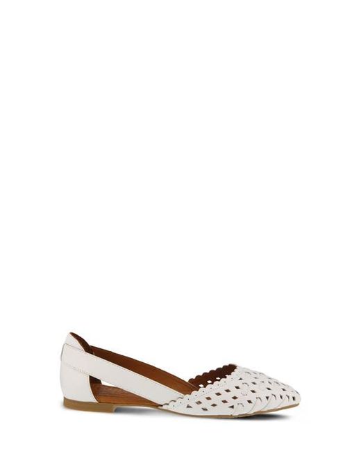 Spring Step White Delorse Flat
