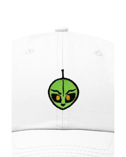 Alix White Duder Alien Dad Cap for men