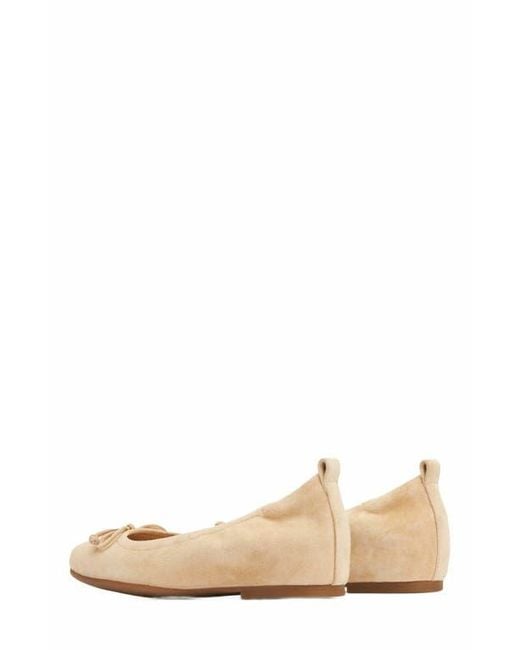 ABEO White Cadence Bow Ballet Flat