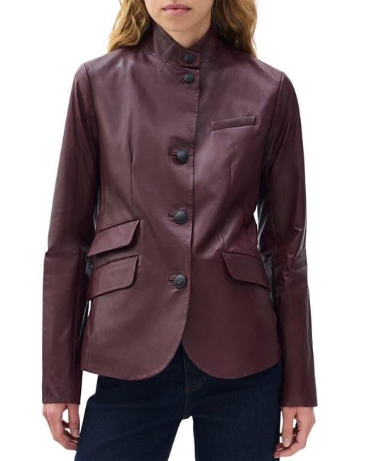 Rag & Bone Purple Slade Leather Blazer
