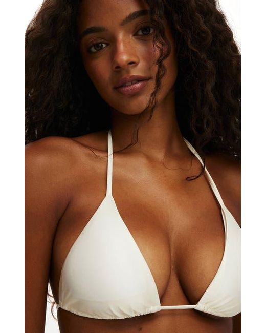 Cotton On Brown String Triangle Bikini Top