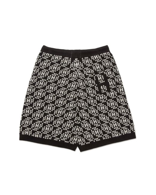 Honor The Gift Black Logo Pattern Knit Shorts for men