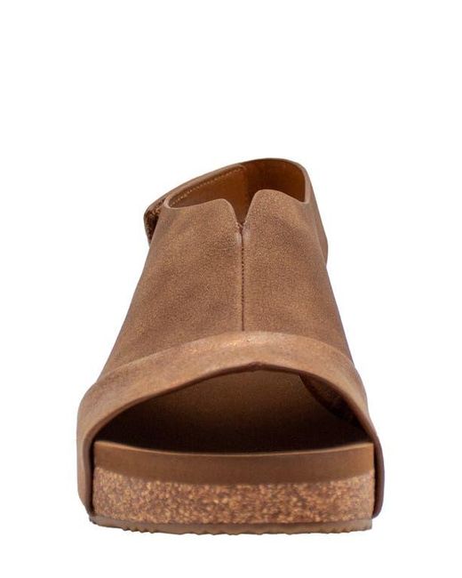 Volatile Brown Aurelia Slingback Platform Sandal
