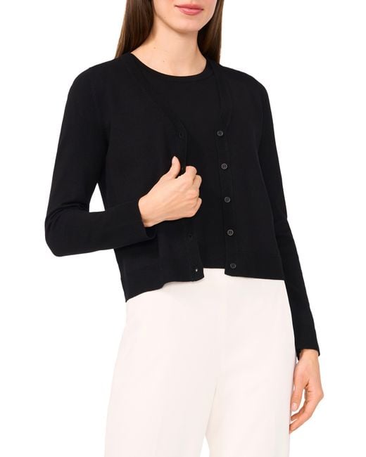 Halogen® Black V-Neck Cardigan