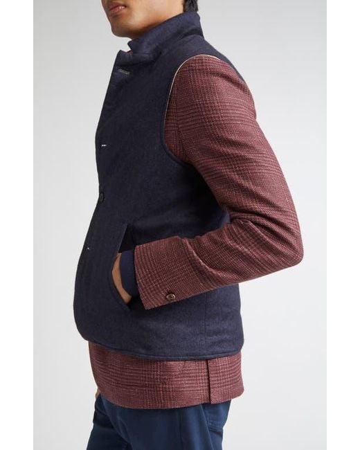 Eleventy Blue Reversible Technical Vest for men