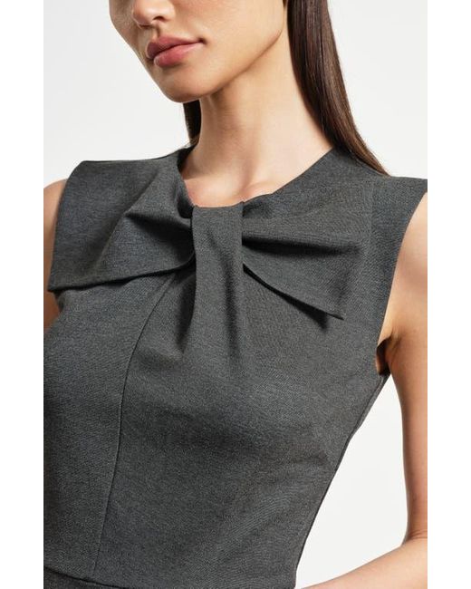 Isaac Mizrahi New York Black Sleeveless Bow Ponte Minidress