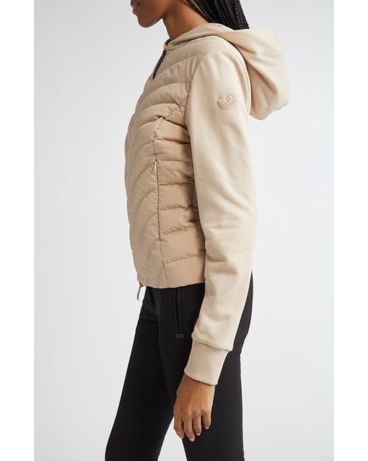 Moncler Natural Mixed Media Down Jacket