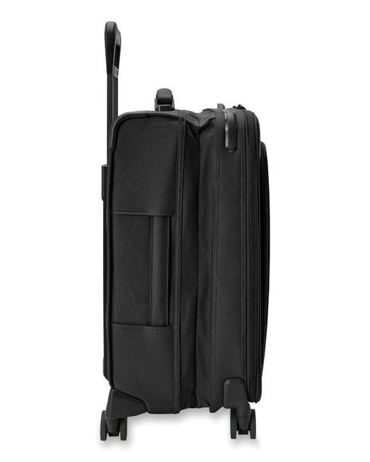 Briggs & Riley Black Baseline Essential 22-Inch Expandable Spinner Carry-On Bag for men