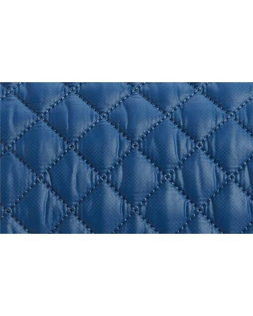 MZ Wallace Blue Large Crosby Lock Quilted Nylon Crossbody Bag