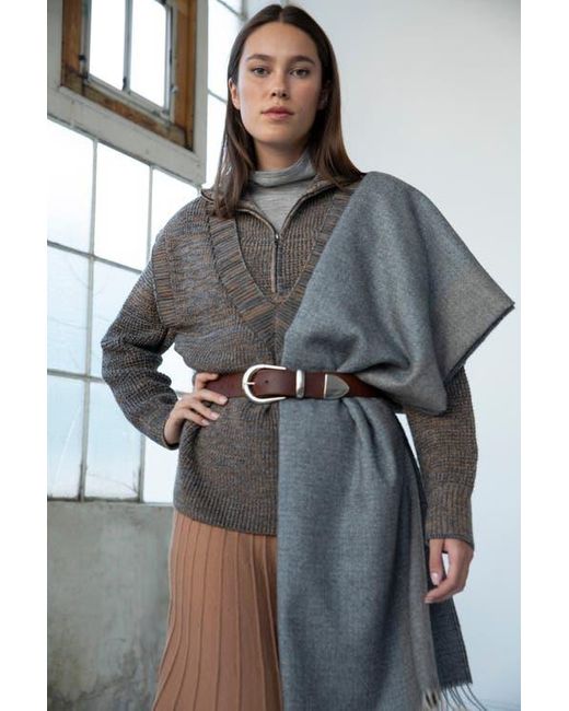 SSKEIN Blue Mono Stripe Wrap