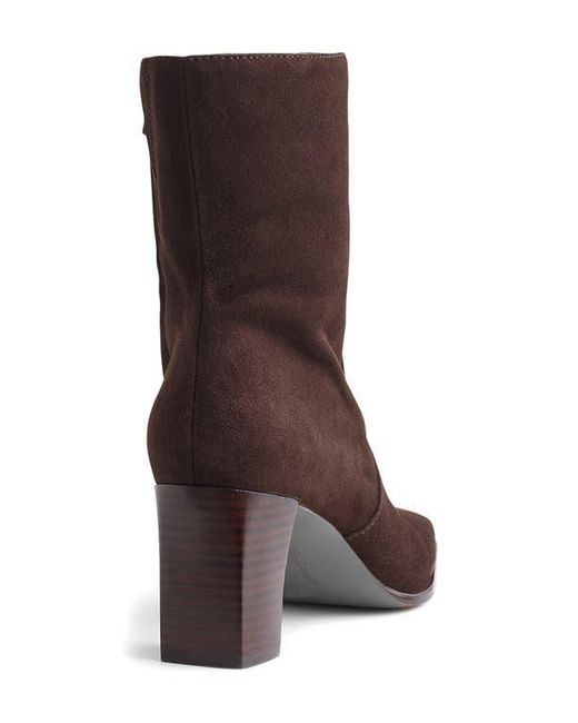 Madewell Brown Septime Square Toe Bootie