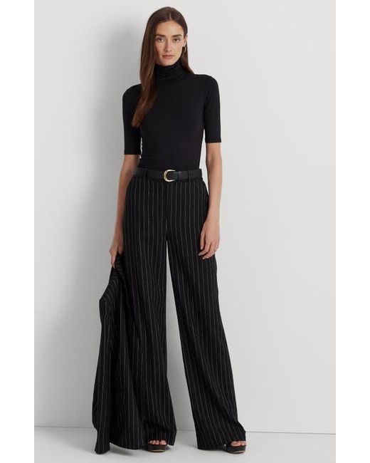Ralph Lauren Black Jersey Turtleneck Top