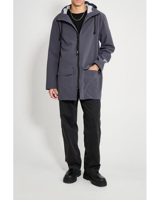 Stutterheim Blue Stockholm Patch Matte Raincoat