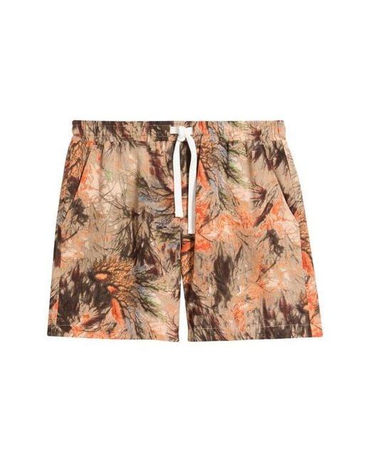 RIZORT Pink Roger Print Drawstring Shorts for men