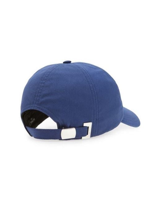 Balmain Blue College Emblem Embroidered Adjustable Cotton Baseball Cap for men