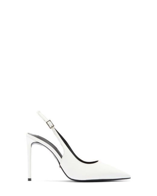 Tony Bianco White Asti Slingback Pointed Toe Pump