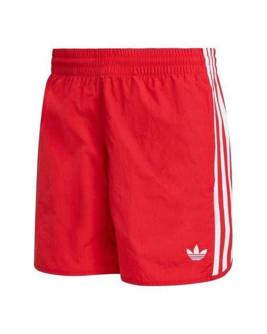 Adidas Red Adicolor Sprinter Shorts for men