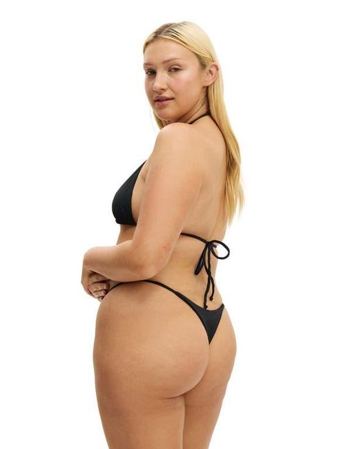 Cotton On Black Micro String Thong Bikini Bottom