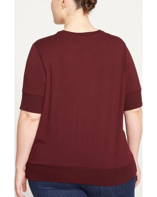 UNIVERSAL STANDARD Red Aimee Knit Top