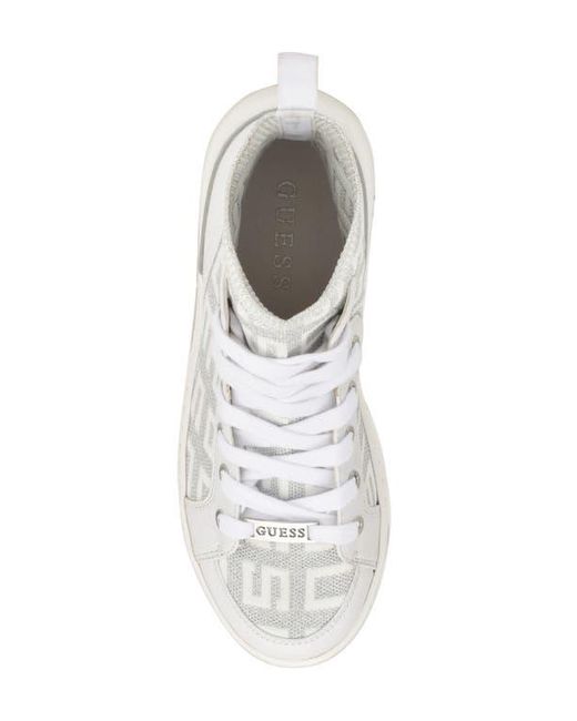 Guess White Mannen High Top Sneaker
