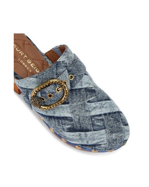 Kurt Geiger White Mayfair Denim Clog