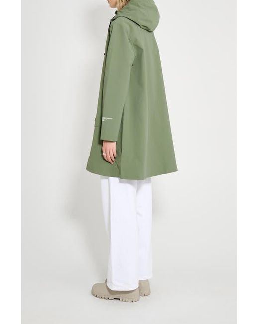 Stutterheim Green Mosebacke Patch Matte Raincoat