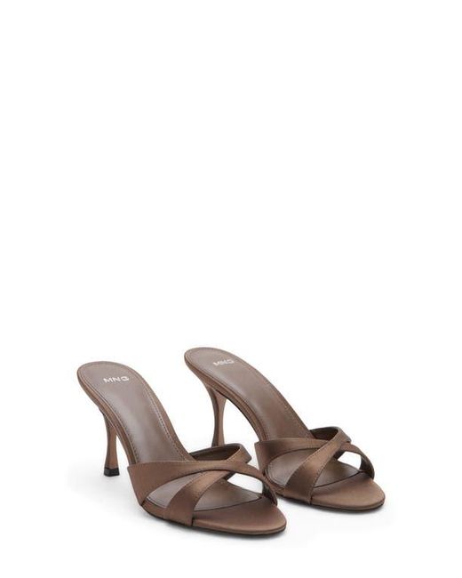 Mango Brown Slide Sandal