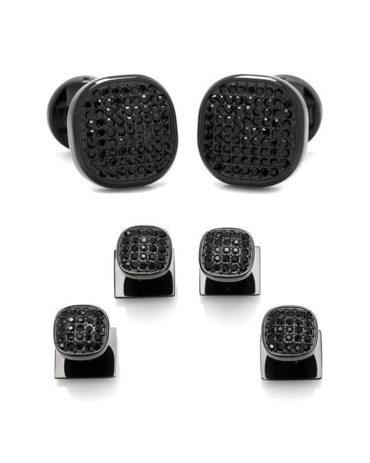 Cufflinks Inc. Black Pavé Crystal Cuff Links for men