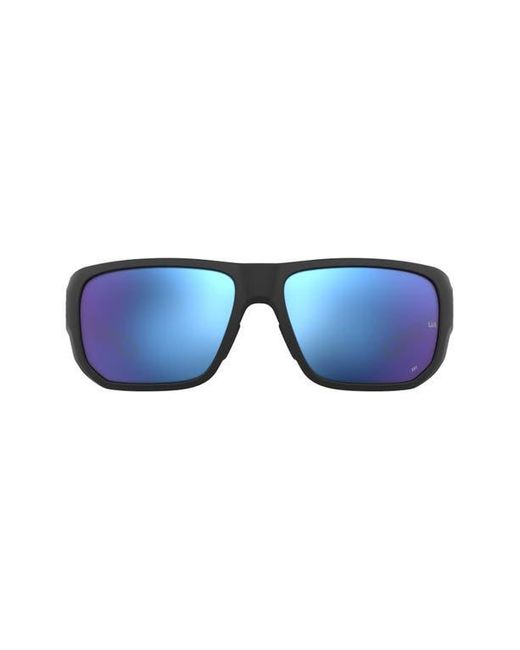 Under Armour Blue Attack 2 63Mm Wrap Sunglasses for men