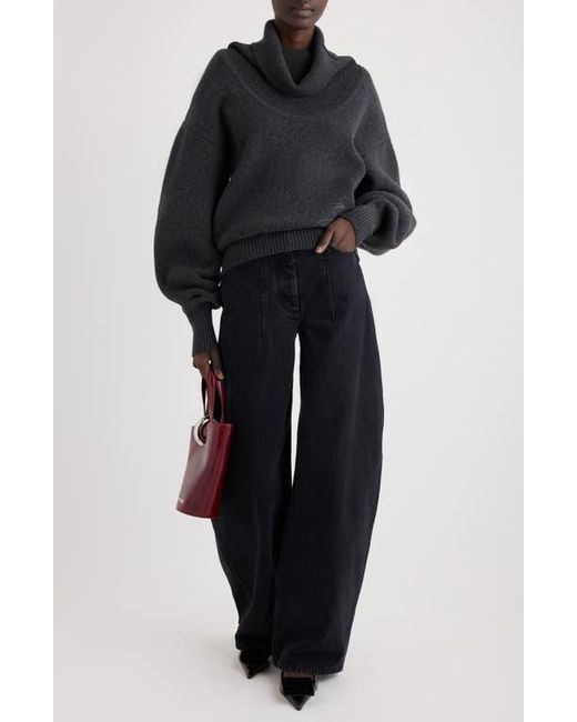 Jacquemus Black La Maille Pallone Virgin Wool & Cashmere Turtleneck Sweater
