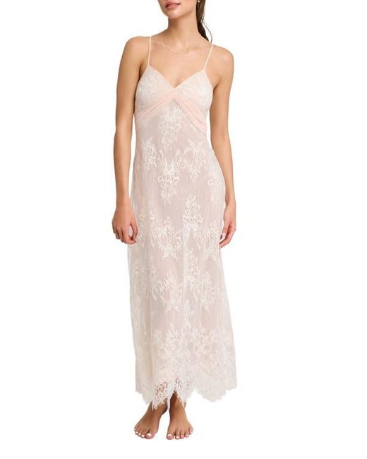 Rya Collection Pink Giselle Lace & Chiffon Gown