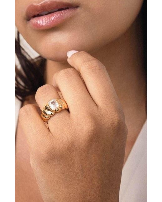 Ettika Metallic So Twisted Statement Ring