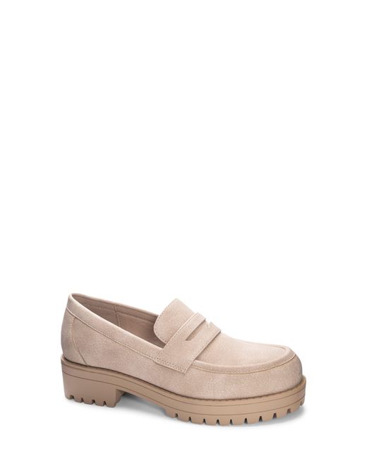 Dirty Laundry Voidz Platform Penny Loafer in Natural | Lyst