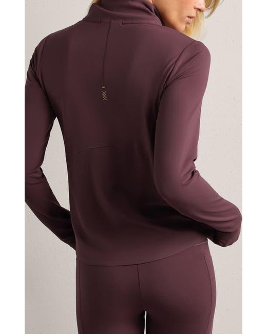 Rhone Purple Course To Court Long Sleeve Quarter Zip Top