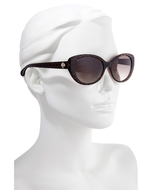 Kate Spade Everett 56mm Special Fit Gradient Cat Eye Sunglasses in Brown Lyst