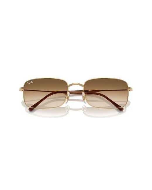 Ray-Ban Brown 56Mm Gradient Rectangle Sunglasses for men