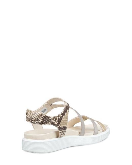 Ecco White Soft Three Strap Sandal
