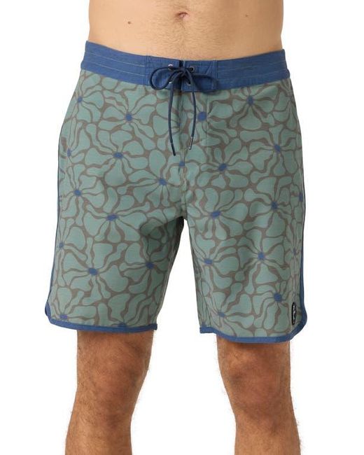 O'neill Sportswear Blue Og Print Scallop Swim Trunks for men