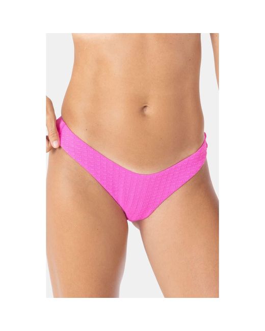 Roxy Purple Haliewa Scoop Front Bikini Bottoms