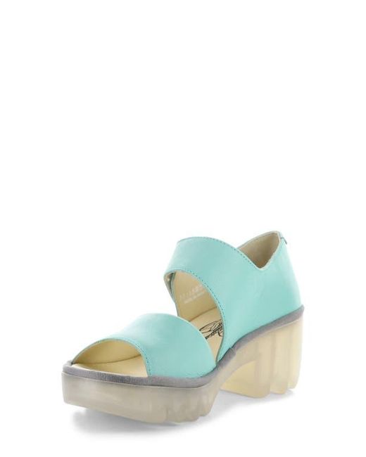 Fly London Blue Taar Platform Sandal