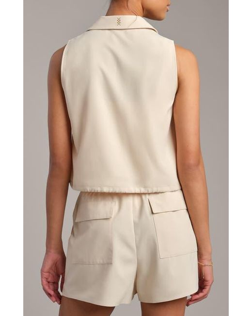 Rhone Natural Mirage Sleeveless Performance Button-Up Shirt