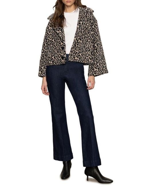 Sanctuary Black Colette Leopard Faux Fur Jacket