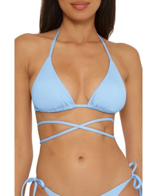 Becca Blue Color Code Wraparound Triangle Bikini Top