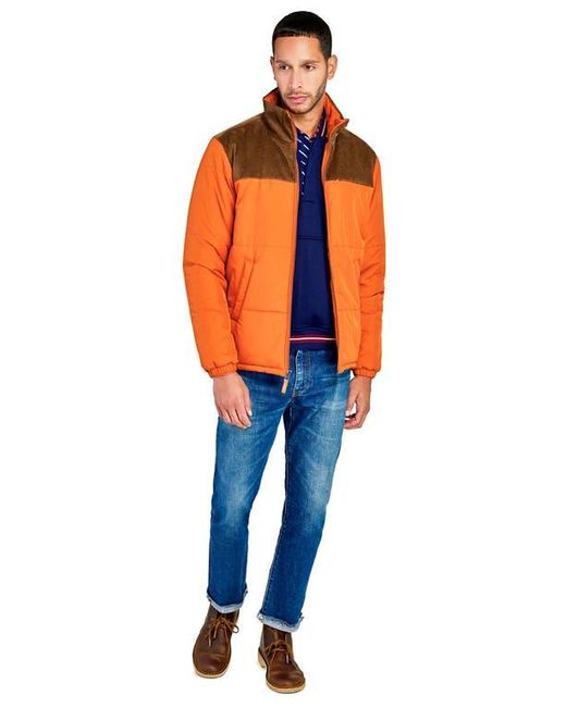 Con.struct Orange Solid Puffer Jacket for men