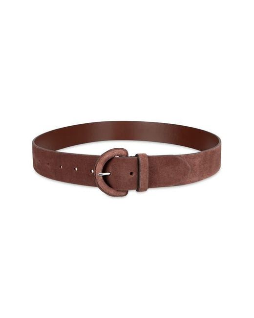 Cole Haan Covered Buckle Suede Belt in Brown | Lyst display picture 3