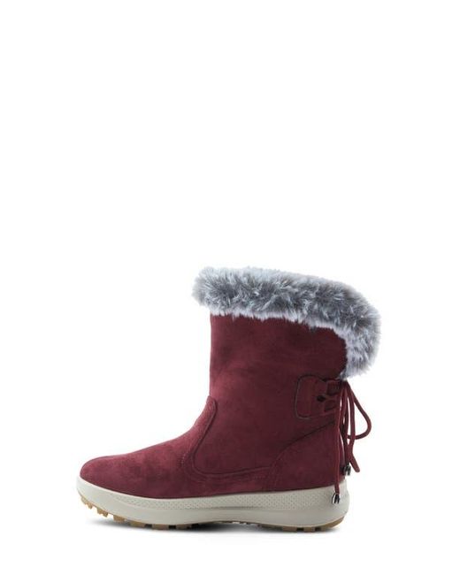 Flexus by Spring Step Red Snowbird Waterproof Faux Fur Boot