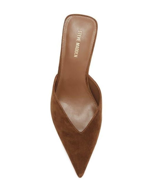 Steve Madden Brown Mod Pointed Toe Mule Pump
