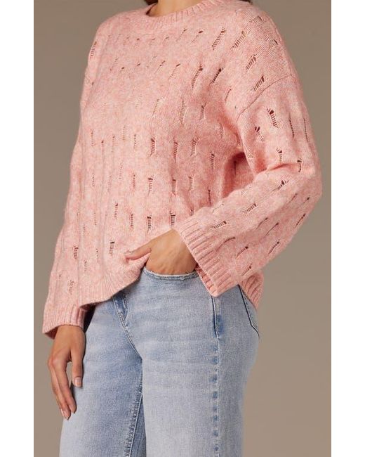 Wit & Wisdom Red Open Stitch Pullover Sweater