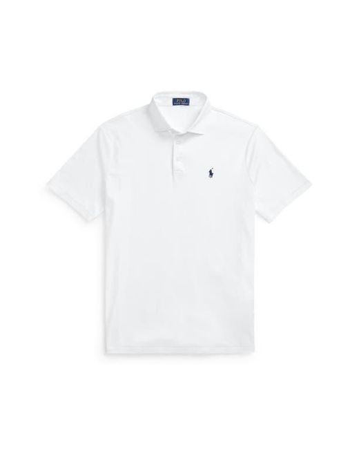 Polo Ralph Lauren Classic Fit Solid Cotton Polo in White for Men | Lyst