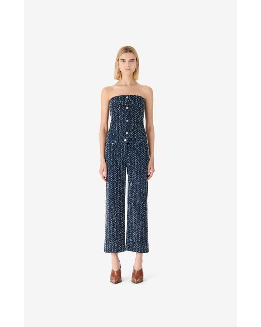 IRO Blue Vanny Denim Top